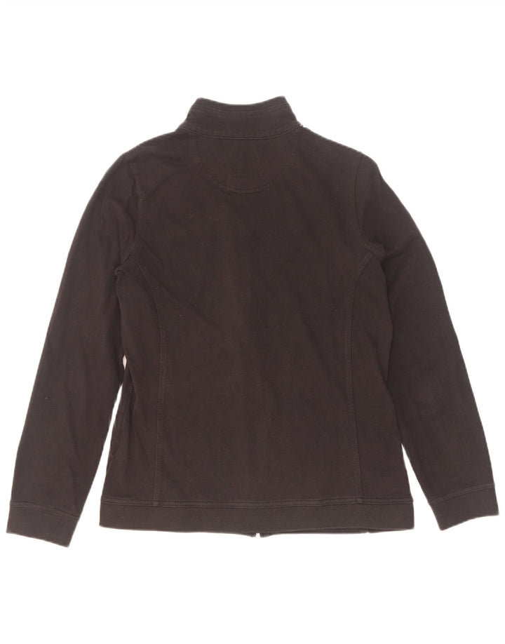Champion Womens Tracksuit Top Jacket UK 10 Small Black Cotton