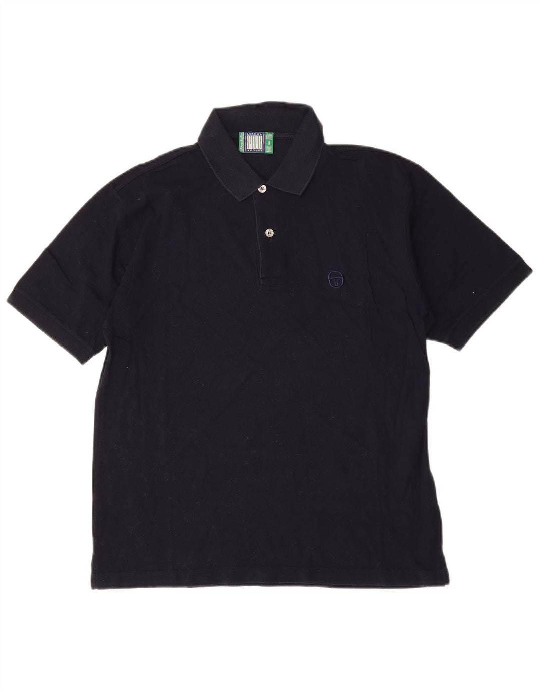 SERGIO TACCHINI Mens Polo Shirt Medium Navy Blue Cotton