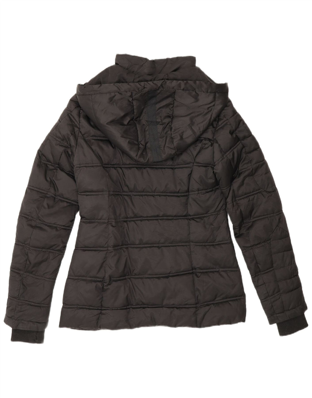Nautica Womens Hooded Padded Jacket UK 14 Medium Black Polyester