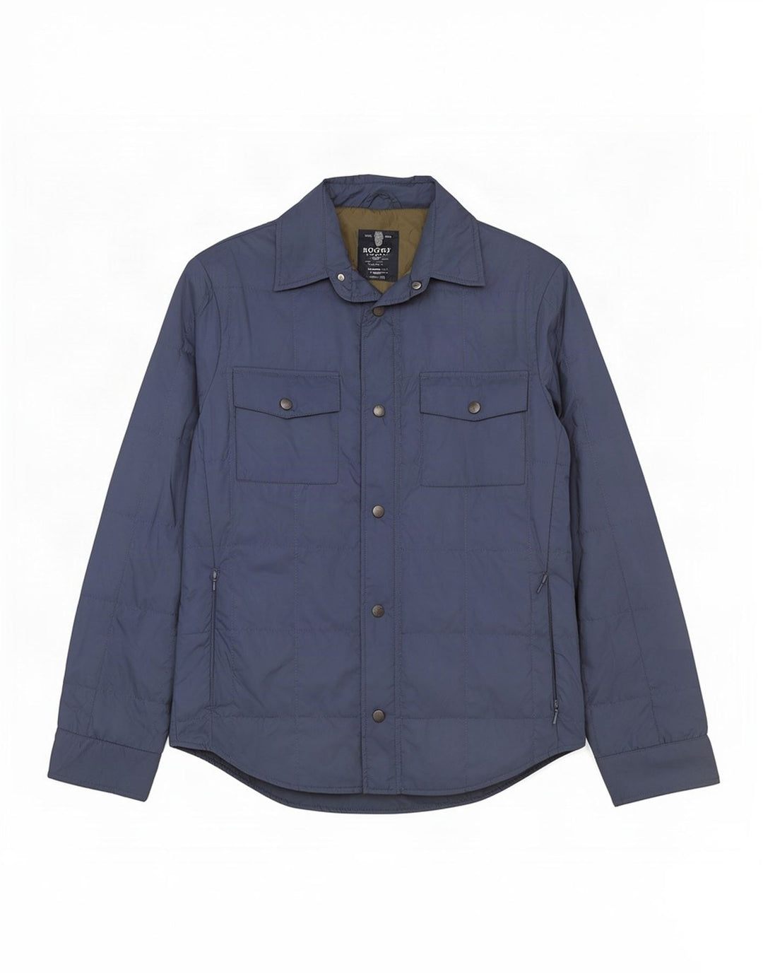Jaqueta acolchoada masculina Boggi Regular Fit UK 38 poliéster azul médio