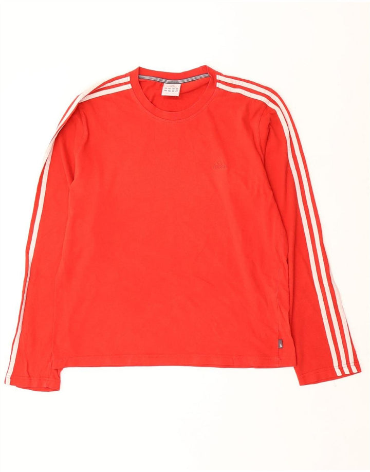 ADIDAS Mens Top Long Sleeve Large Red Cotton