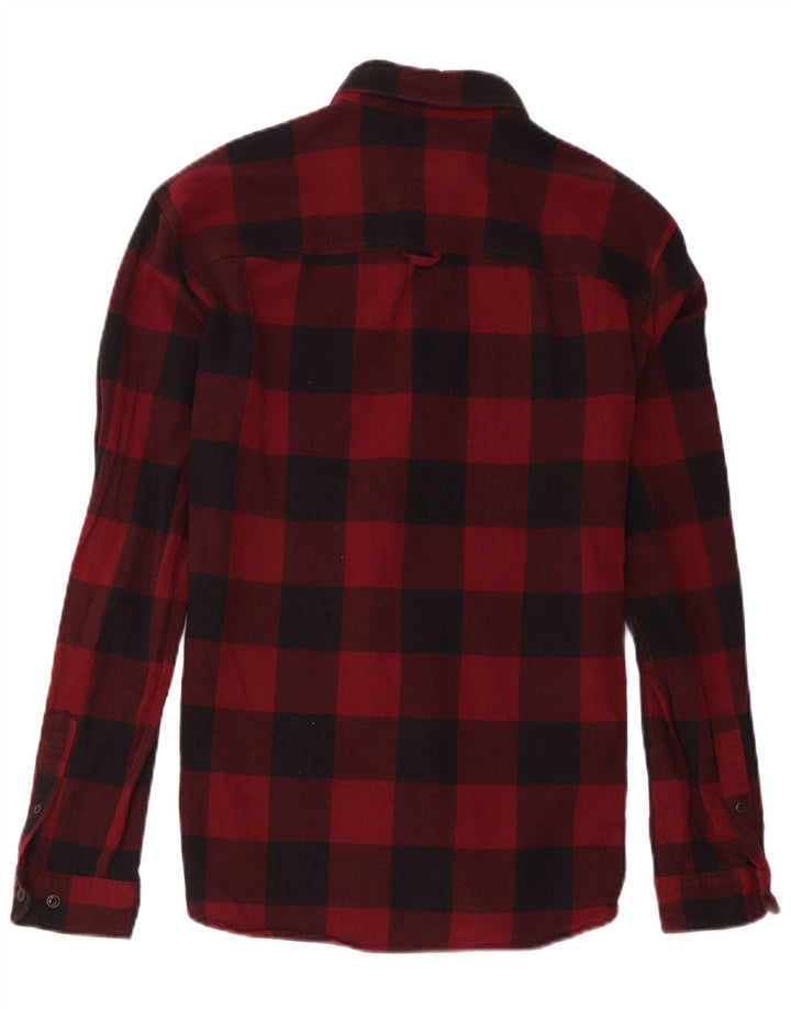 Camicia da uomo in flanella Jack & Jones in cotone a quadri rossi medi