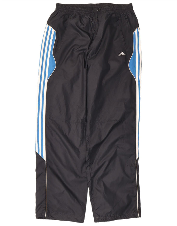 Adidas Herren-Trainingshose XL, graues Colourblock-Polyester