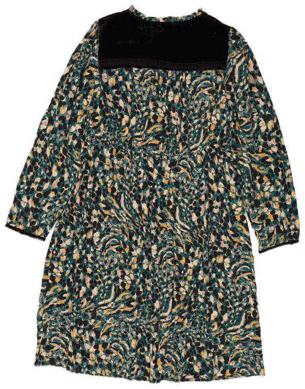 Monsoon Abito da tè maxi da donna UK 10 Piccolo bohémien maculato multicolore