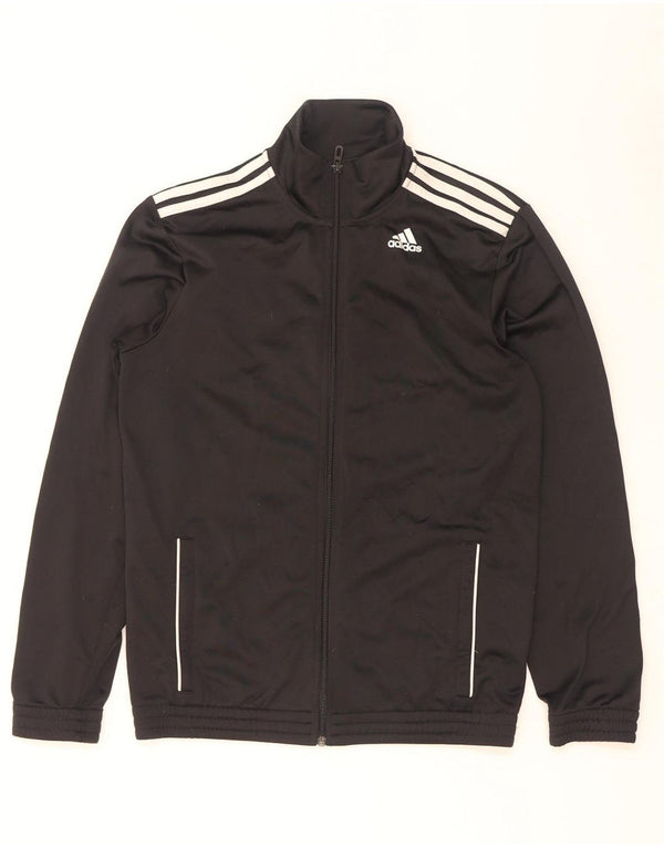 Giacca da ginnastica da uomo Adidas Large nera in poliestere