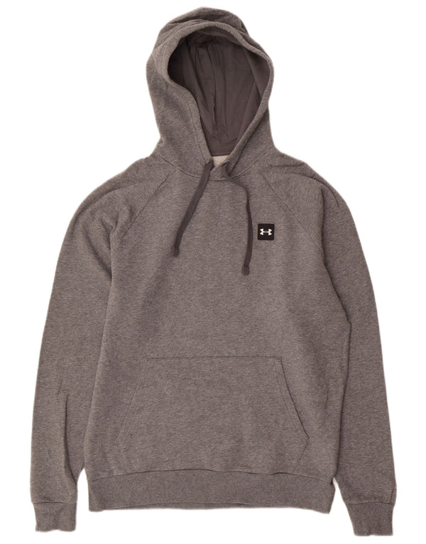 Under Armour Mens Cold Gear Hoodie Jumper Médio Algodão Cinza