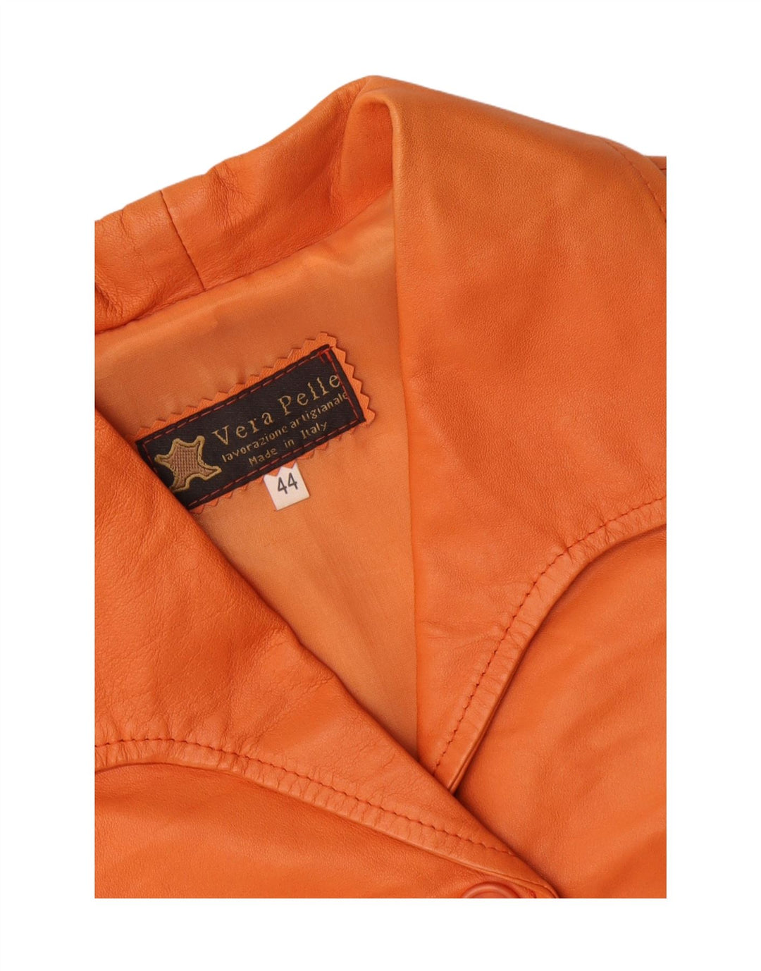Lavorazione Artigianale Womens 3 Button Blazer Jacket IT 44 Medium Orange