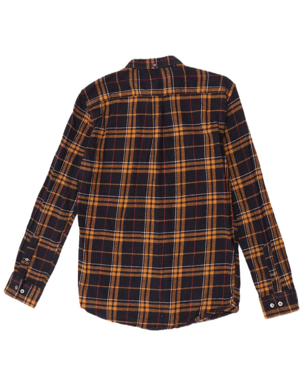 French Connection Chemise en Flanelle Homme Marron Moyen à Carreaux en Coton