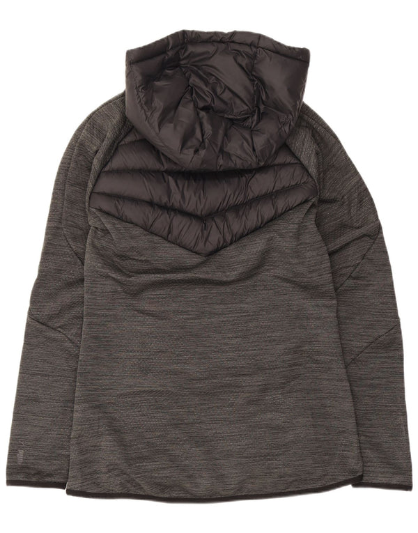 Puma Womens Hooded Padded Jacket UK 8 Small Grey Polyester