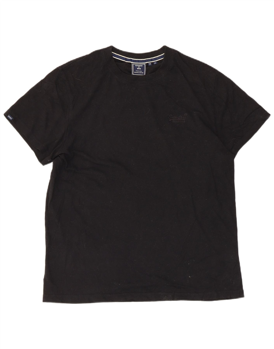 Superdry Mens T-Shirt Top XL Black Cotton