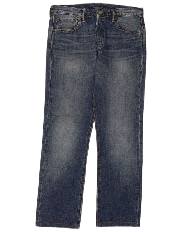 Levi's Mens 501 Straight Jeans W33 L30 kék pamut