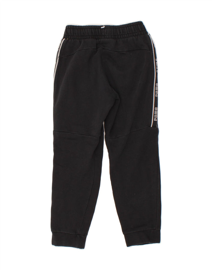 PUMA Boys Graphic Tracksuit Trousers Joggers 9-10 Years Medium Black Vintage Puma and Second-Hand Puma from Messina Hembry 