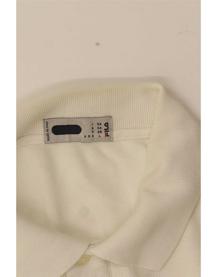 Fila Herre Polo Shirt Large White