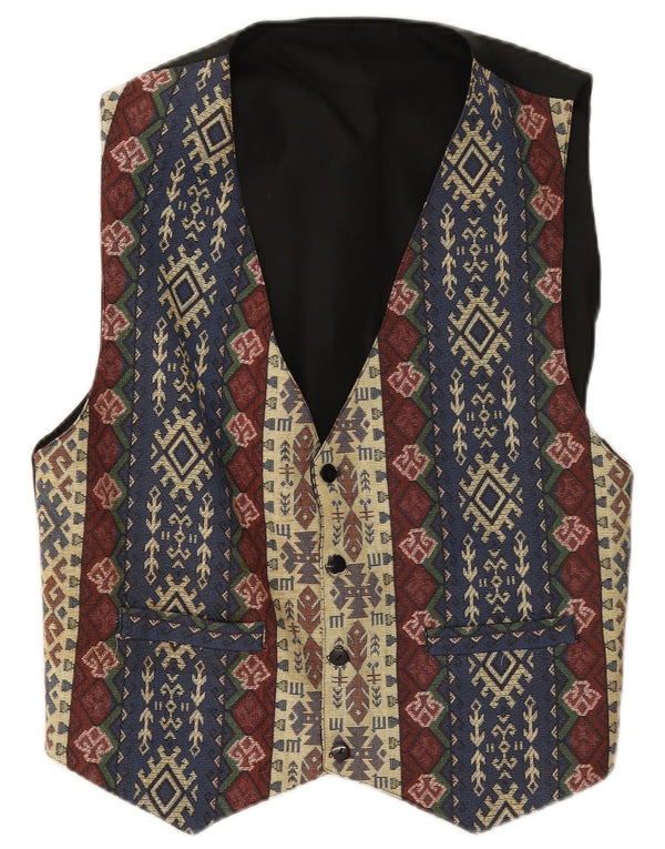 Colete masculino vintage XS multicolorido Fair Isle