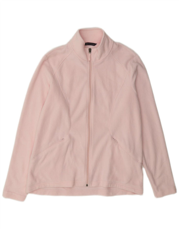 Giacca in pile da donna Marks & Spencer UK 14 Large Rosa Poliestere