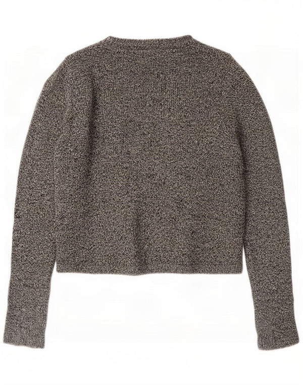 Gap Womens Crop Oversized Cardigan Pullover UK 6 XS Grau geflecktes Nylon