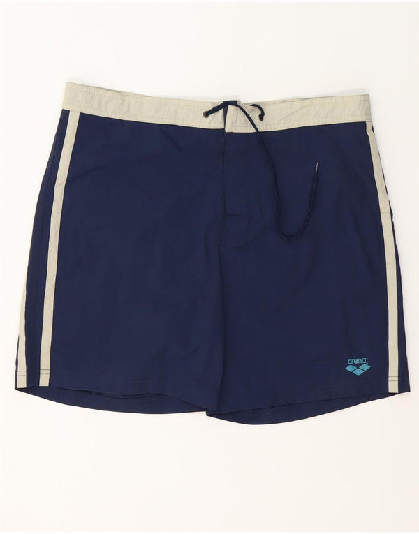 Arena Short de Bain Homme Large Bleu Marine Colorblock Polyester