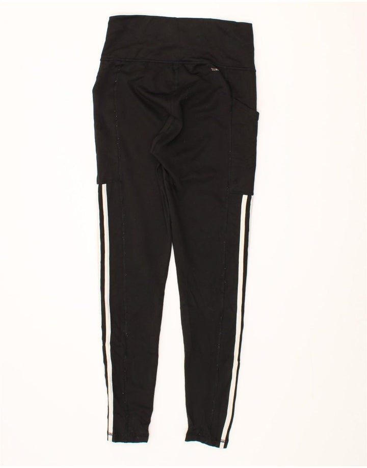 ADIDAS Womens Leggings UK 8/10 Small  Black Polyester Vintage Adidas and Second-Hand Adidas from Messina Hembry 