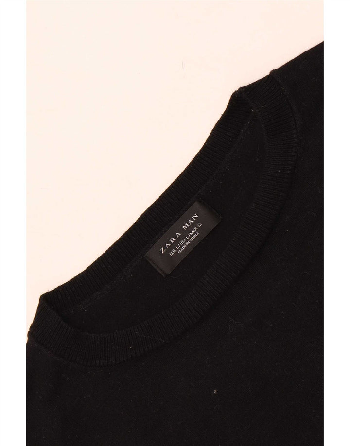 Maglione Zara da uomo con scollo a barca grande nero