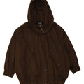ZARA Herren-Bomberjacke, übergroß, mit Kapuze, UK 38, mittleres Khaki, Polyester