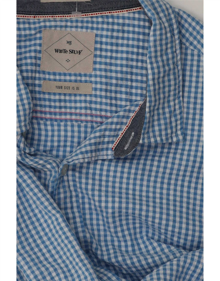 Chemise à manches courtes homme White Stuff XL bleu vichy