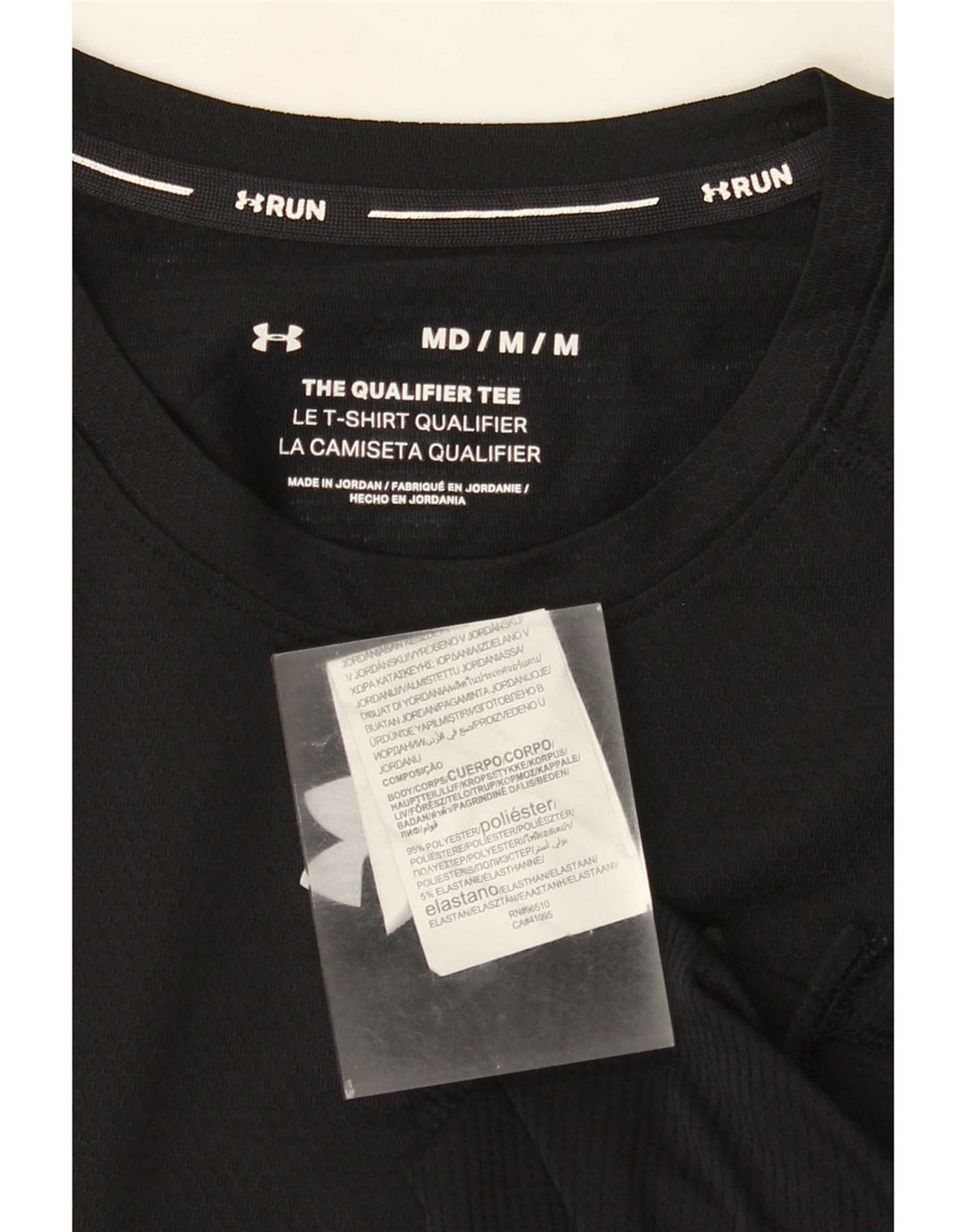 Under Armour Mens T-Shirt Top Medium Black Polyester