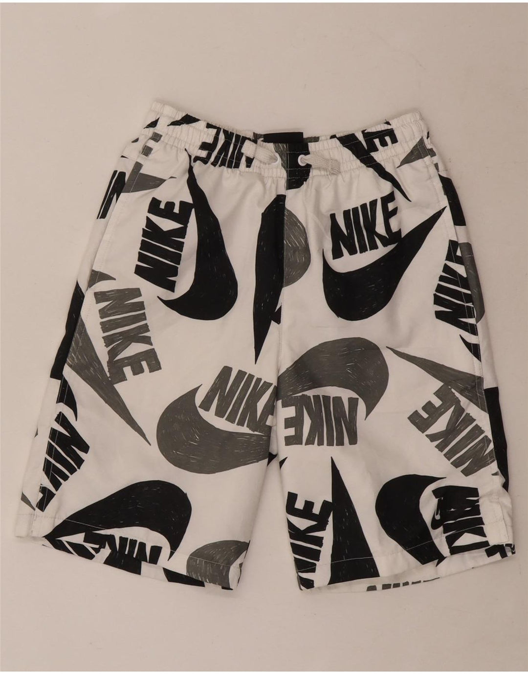 Nike Boys Graphic Sport Shorts 12-13 Years Large White Polyester