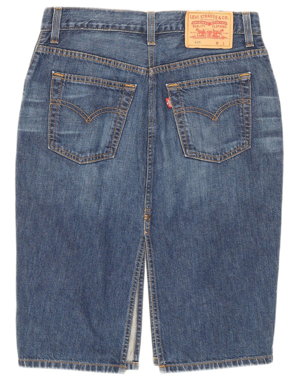 Levi's Jupe en Jean 669 Femme W28 Bleu Marine Moyen Coton