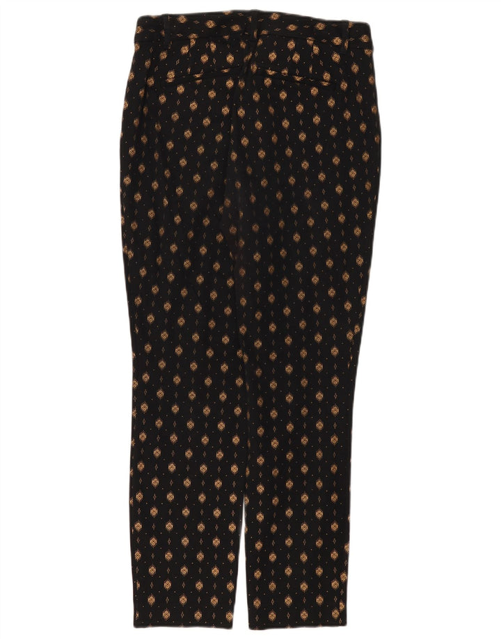 Gap Womens Curvy Abstract Pattern Casual Trousers US 6 Medium W26 L27 Black