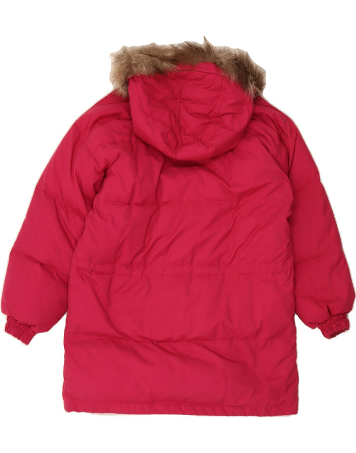 COLMAR Womens Oversized Hooded Padded Coat IT 44 Medium Pink Polyester Vintage Colmar and Second-Hand Colmar from Messina Hembry 