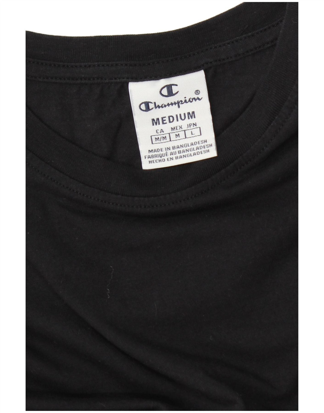Champion Womens T-Shirt Top UK 14 Medium Black