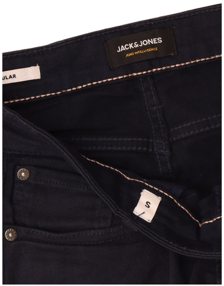 Jack & Jones Mens Regular Denim Shorts Small W29  Navy Blue Cotton