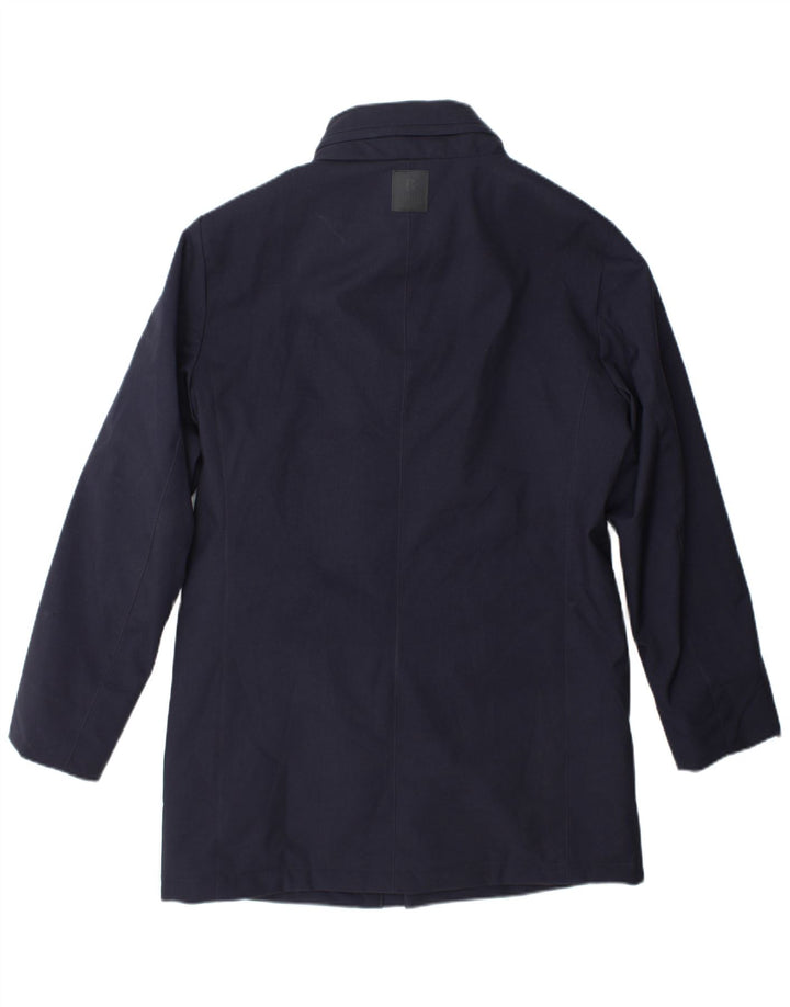 Boggi Mens Windbreaker Coat UK 38 Medium Navy Blue Polyester