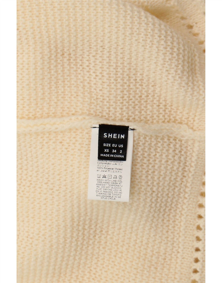 SHEIN Womens Oversized Bolero Jumper UK 6 XS Beige Polyester Vintage Shein and Second-Hand Shein from Messina Hembry 