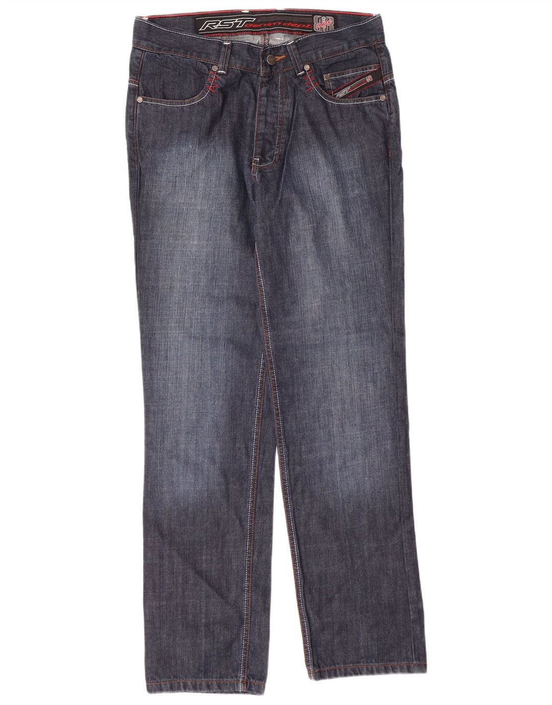 Jeans dritti regolari da donna RST W32 L31 cotone blu navy