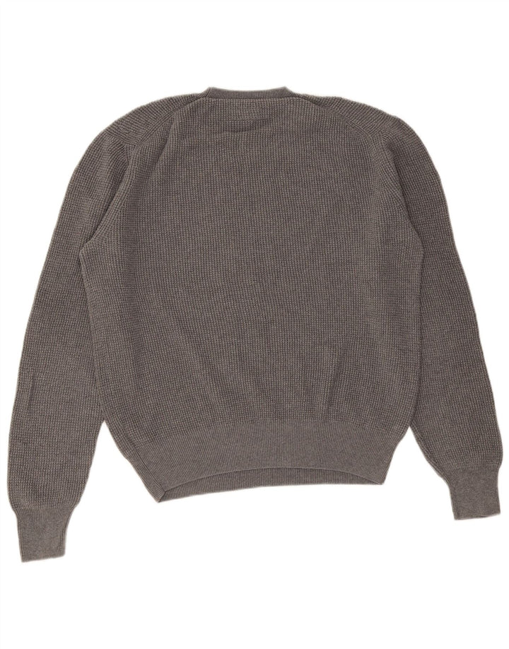 All Saints Herre Crew Neck Jumper Sweater Stor Grå Bomuld