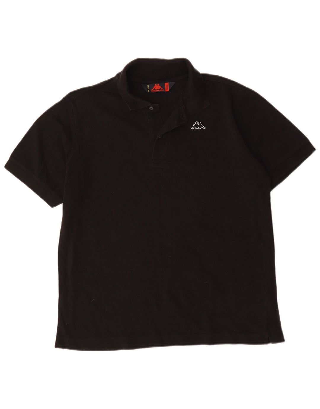 Kappa Mens Polo Shirt Small Black Cotton