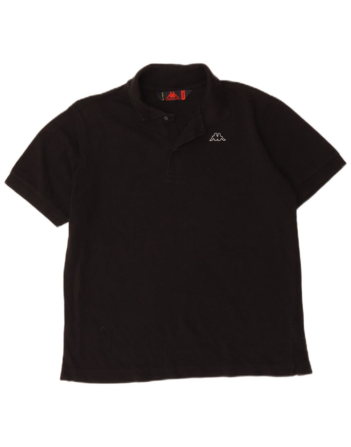 Kappa Mens Polo Shirt Small Black Cotton