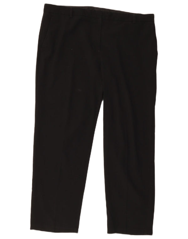 Marks & Spencer Damen Gerade Freizeithose UK 16 Large W36 L28 Schwarz
