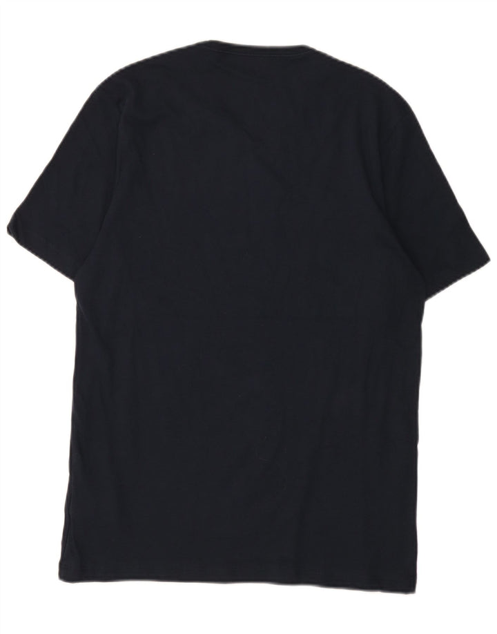 Hugo Boss Herre T-Shirt Top Medium Marineblå Bomuld
