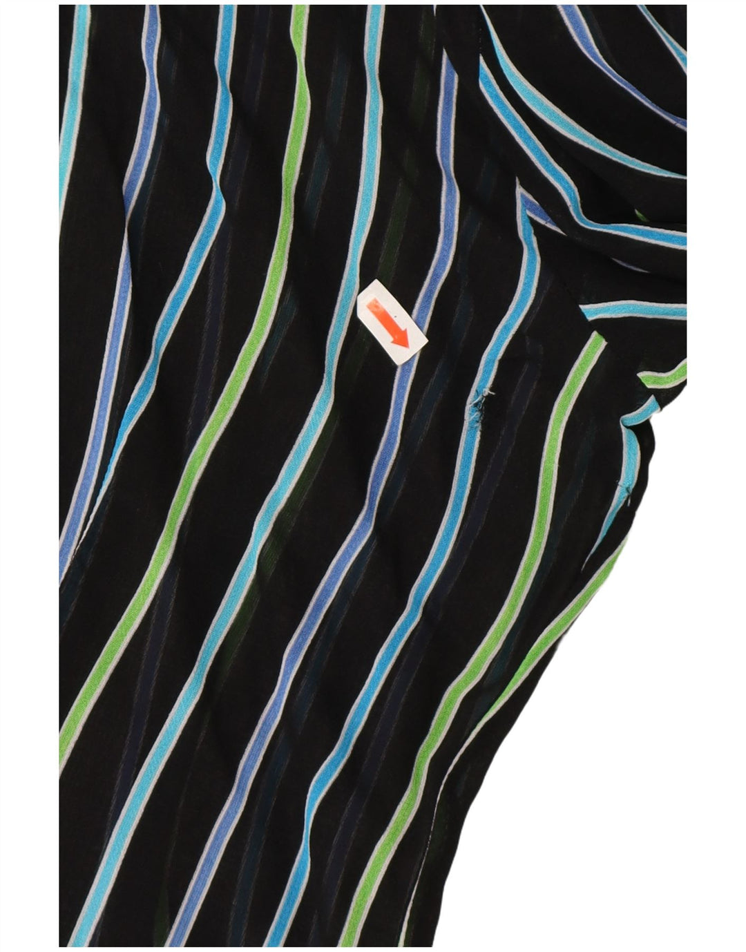 Vintage Damen Durchsichtige Hemdbluse IT 42 Medium Schwarz gestreift