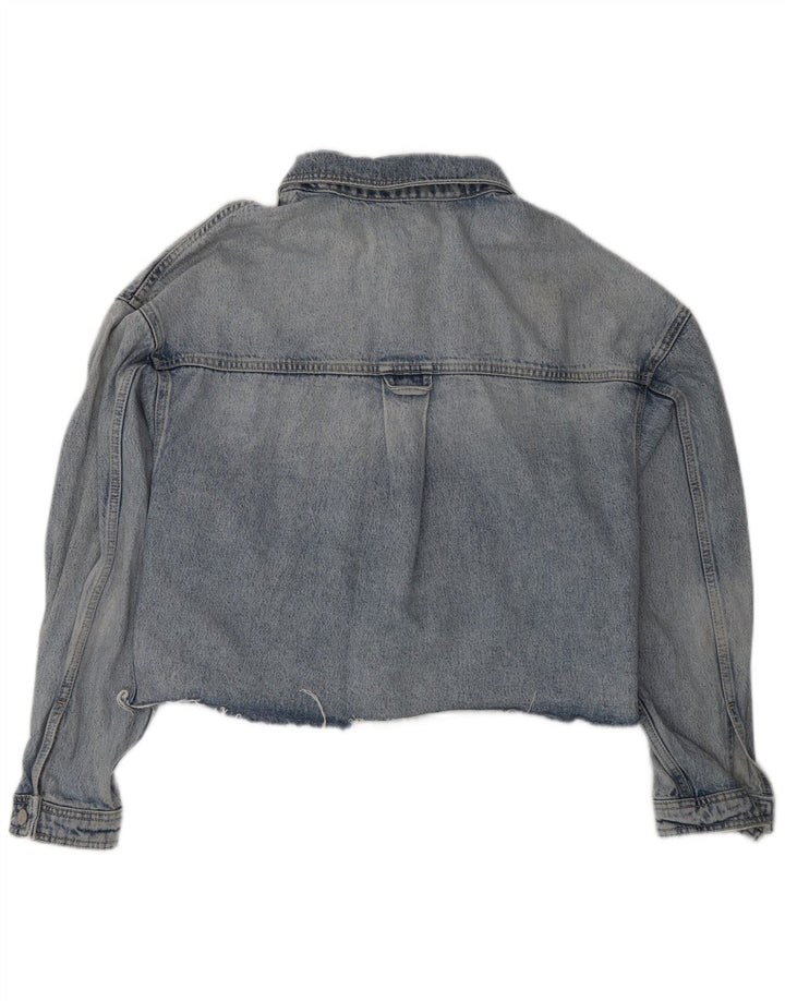 Jachetă de blugi supradimensionată pentru femei All Saints UK 10 Bumbac albastru mic
