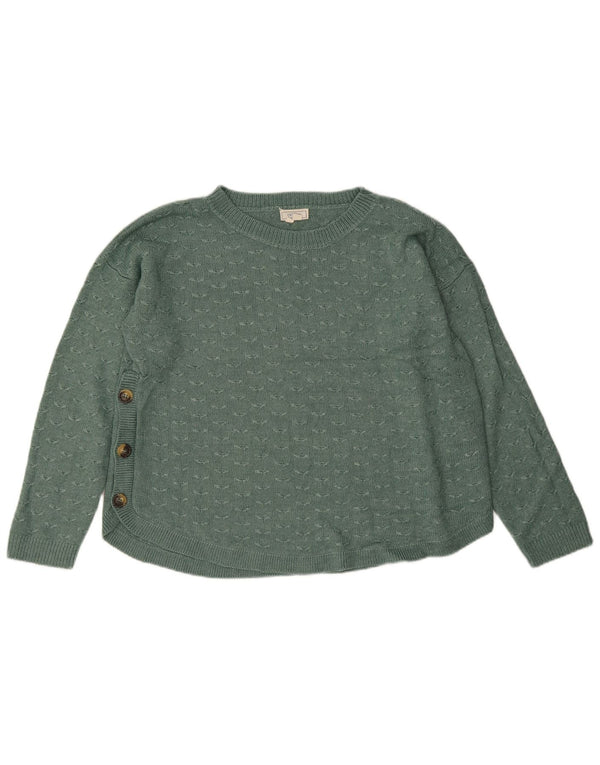 Maglione maglione con scollo a barca da donna Fat Face UK 14 Grande viscosa verde