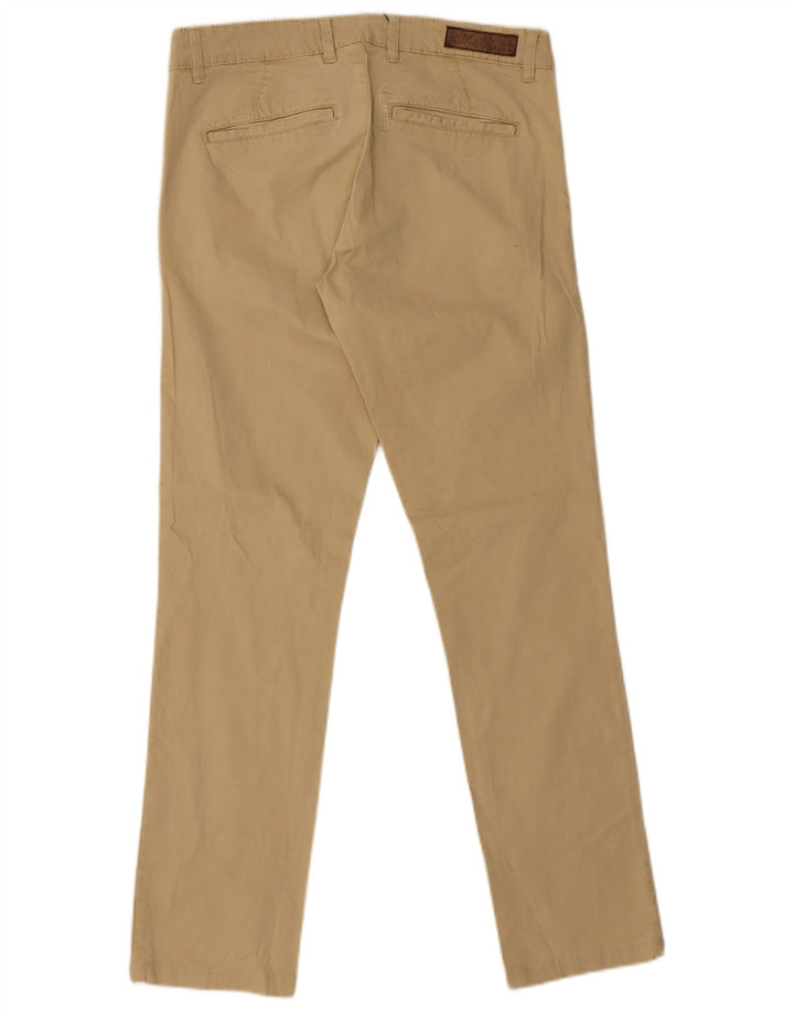 Zara Mens Slim Chino Trousers EU 40 Medium W34 L32 Beige