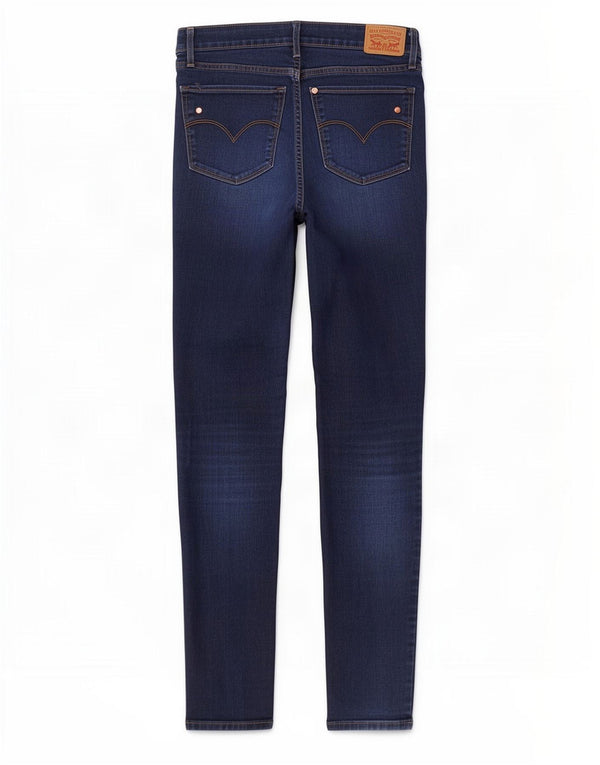 Levi's Womens 711 Skinny Jeans W29 L32 Navy Blue Cotton