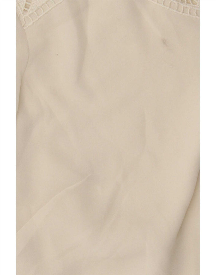Marks & Spencer Womens Autograph Long Sleeve Blouse Top UK 16 Large Beige