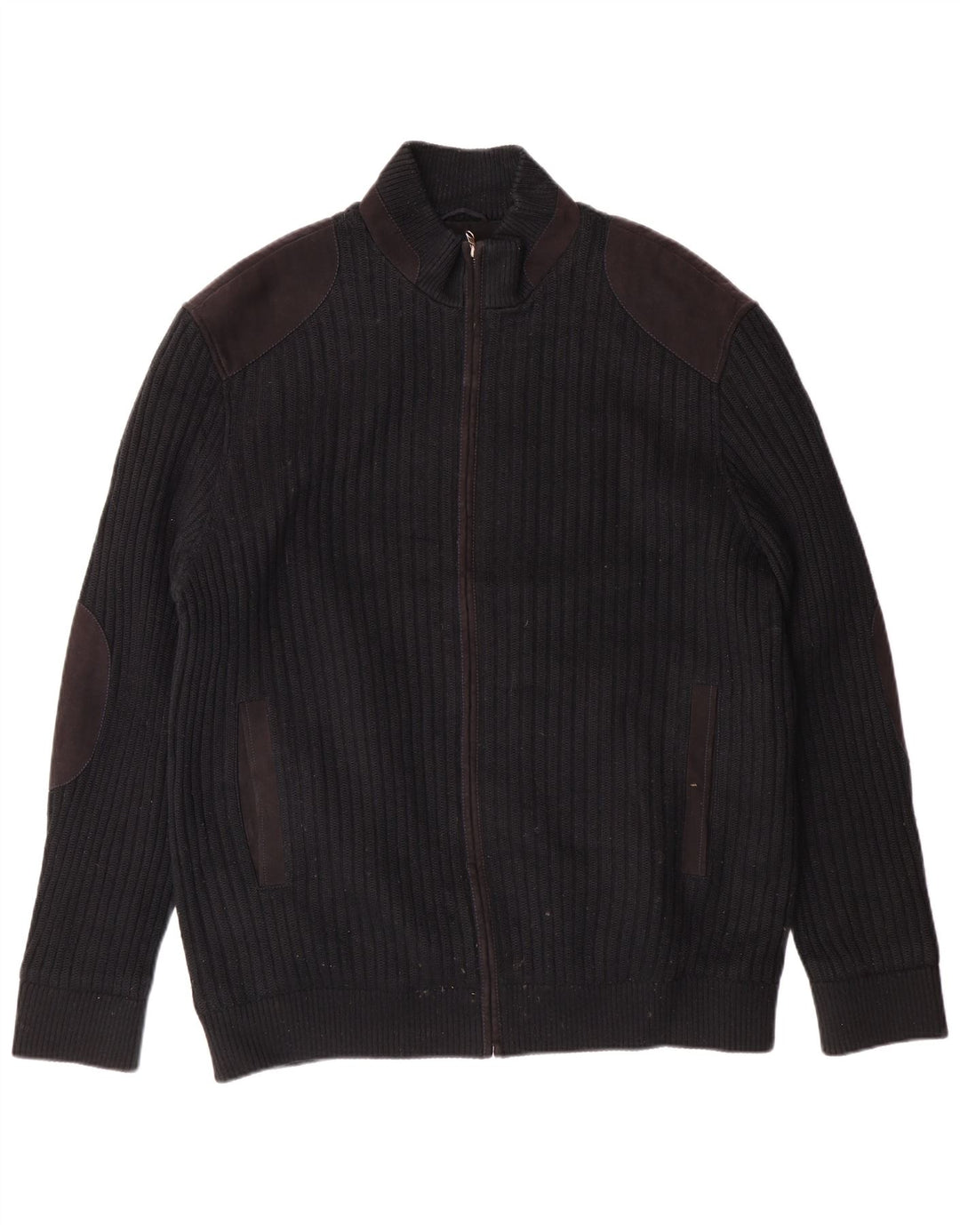 Pierre Cardin Pull Cardigan Homme IT 56 XL Noir Polyester