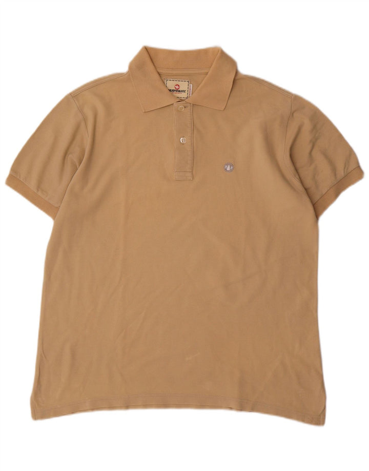 Murphy & Nye Mens Regular Fit Polo Shirt Large Beige Cotton