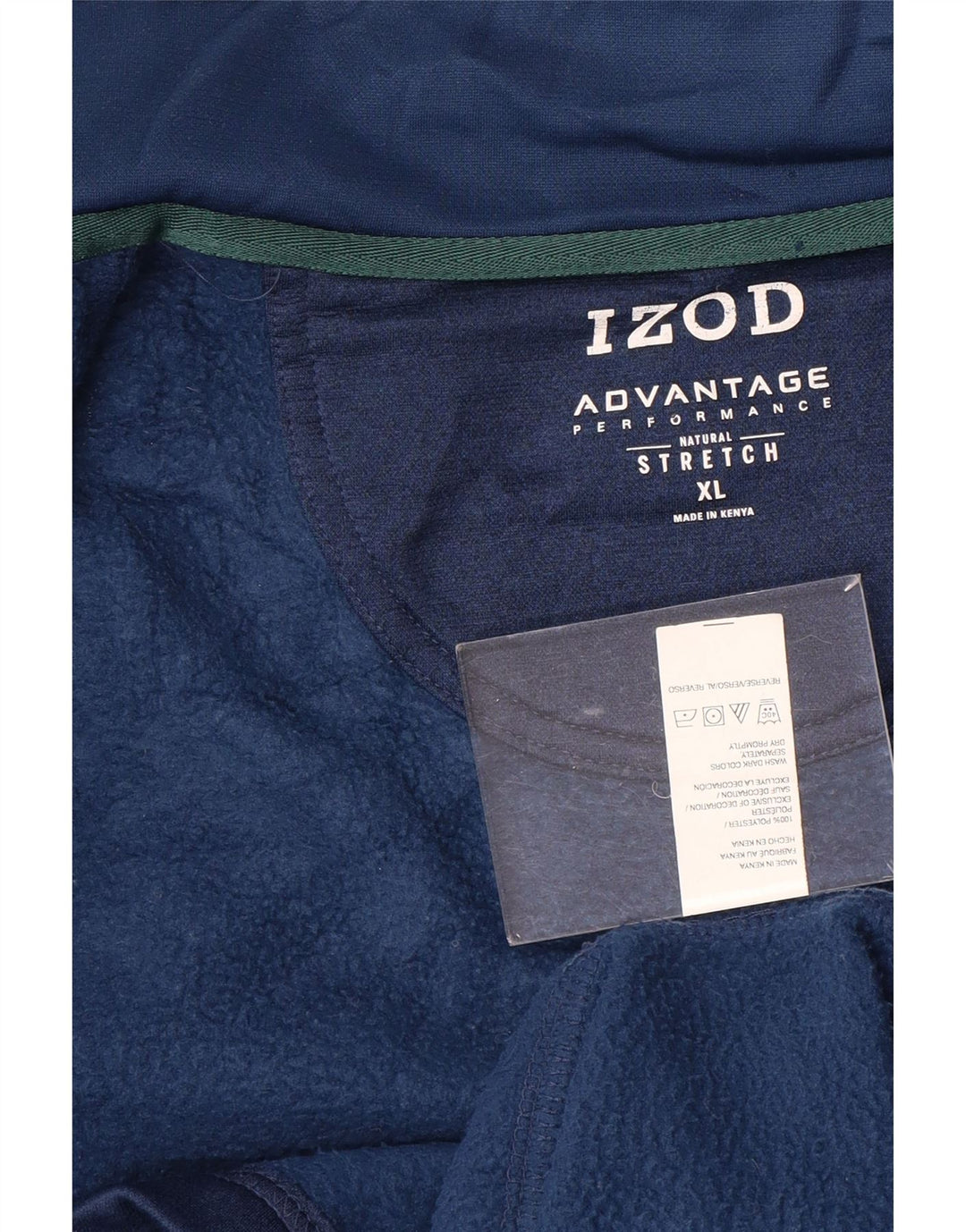 IZOD Mens Sleeveless Tracksuit Top Jacket XL Navy Blue Polyester