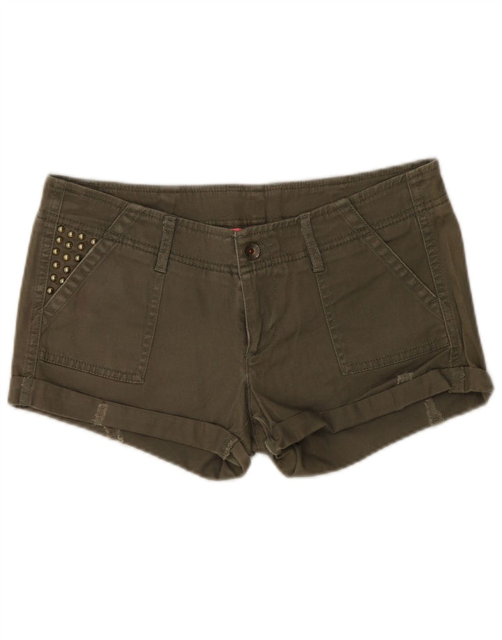 Calça jeans feminina Benetton W28 algodão cáqui médio